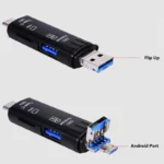 GearUP 5 In 1 Multifunction OTG Card Reader- Type-C/USB /Micro USB/micro SD Memory Card Reader - Image 10