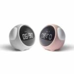 Cute Expression Multi Function LED Pixel Alarm Clock – White - Image 4