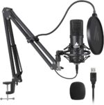 MAONO AU-A04 USB Microphone Combo Setup – Plug & Play USB Cardioid Podcast Condenser Microphone